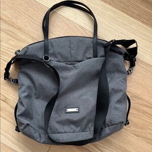 Mandarina Duck purse / tote, gray and black, EUC!